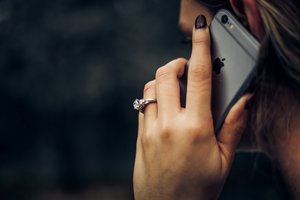 Woman talking on the phone